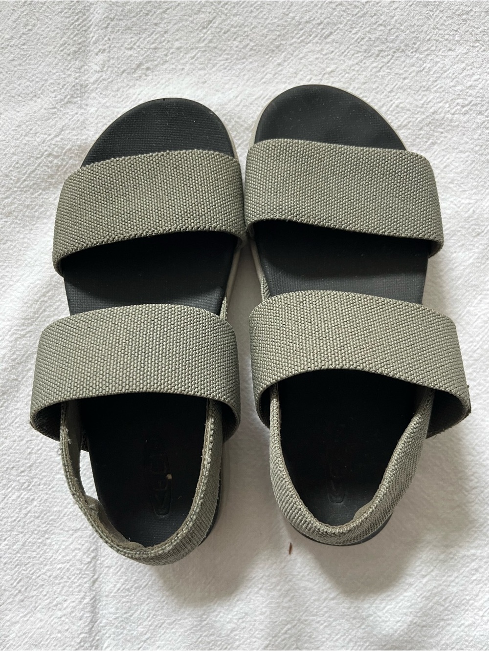 Keen Women's Olive Green and Black Double-Strap Sandals